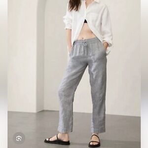 Athleta Retreat High Rise Linen Ankle Pant